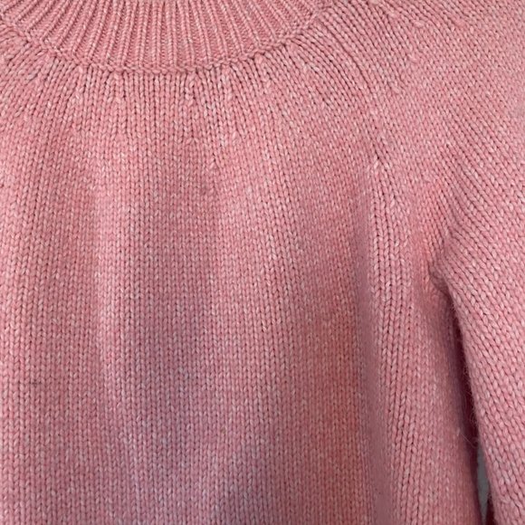 Loft Balloon Sleeve Pink Tie Sweater Size M - Picture 5 of 9